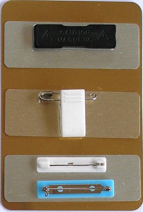 The Badge Team, Tim Leitch, name badge Fasteners 4x